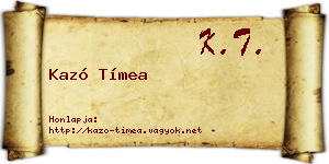 Kazó Tímea névjegykártya