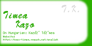 timea kazo business card